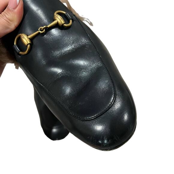 Gucci Men's Princetown Fur Mule slide Loafer Size 8 - Picture 9 of 13